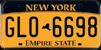 NY license plate GLO6698