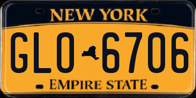NY license plate GLO6706