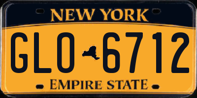 NY license plate GLO6712