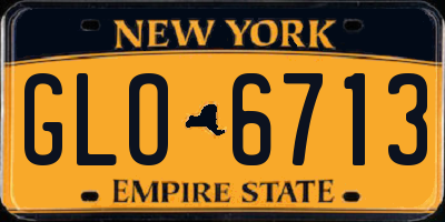 NY license plate GLO6713