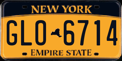 NY license plate GLO6714