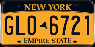 NY license plate GLO6721