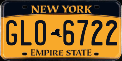 NY license plate GLO6722