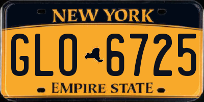 NY license plate GLO6725