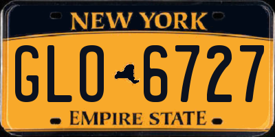 NY license plate GLO6727