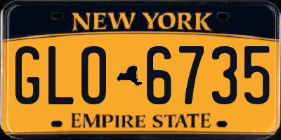NY license plate GLO6735