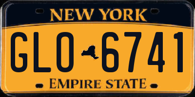 NY license plate GLO6741