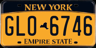 NY license plate GLO6746