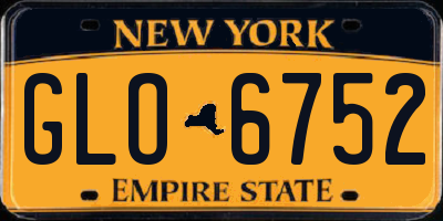 NY license plate GLO6752