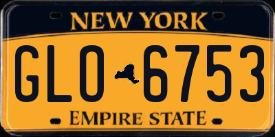 NY license plate GLO6753