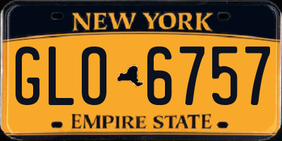 NY license plate GLO6757
