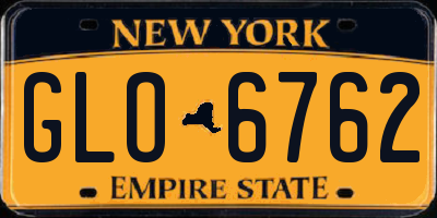 NY license plate GLO6762