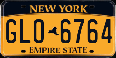 NY license plate GLO6764