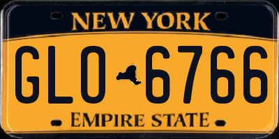 NY license plate GLO6766