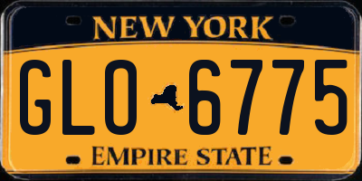 NY license plate GLO6775