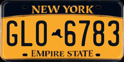 NY license plate GLO6783