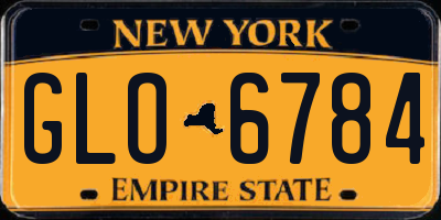 NY license plate GLO6784