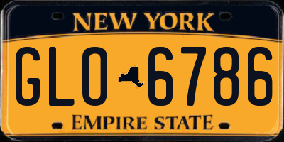 NY license plate GLO6786