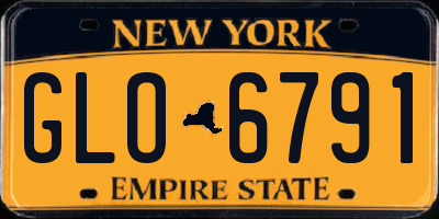 NY license plate GLO6791