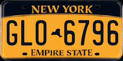NY license plate GLO6796