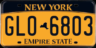 NY license plate GLO6803