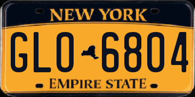 NY license plate GLO6804