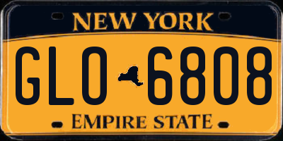 NY license plate GLO6808