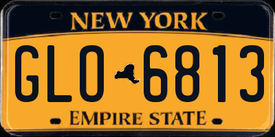 NY license plate GLO6813