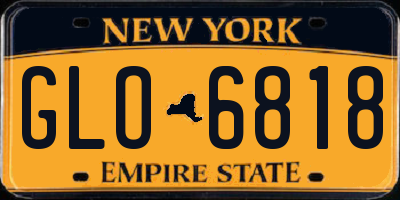 NY license plate GLO6818