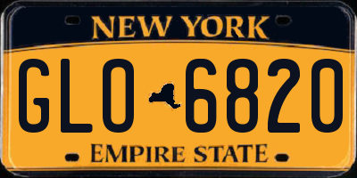 NY license plate GLO6820