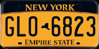 NY license plate GLO6823