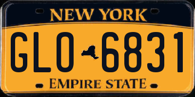 NY license plate GLO6831