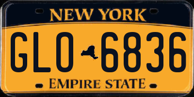 NY license plate GLO6836
