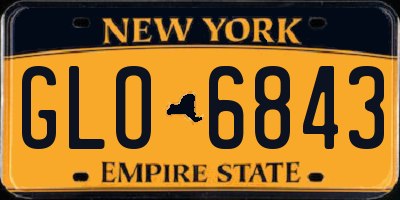 NY license plate GLO6843