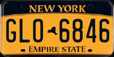 NY license plate GLO6846