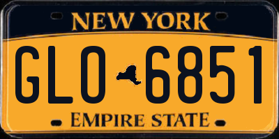 NY license plate GLO6851