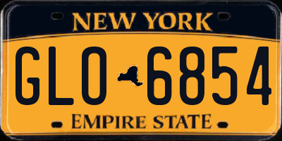 NY license plate GLO6854