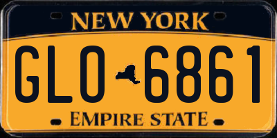 NY license plate GLO6861