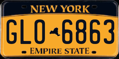 NY license plate GLO6863