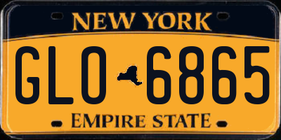 NY license plate GLO6865