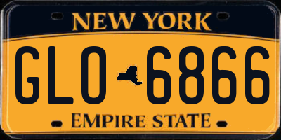 NY license plate GLO6866