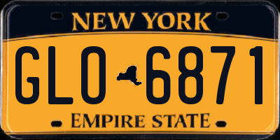 NY license plate GLO6871