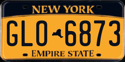 NY license plate GLO6873