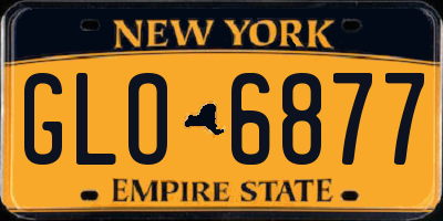 NY license plate GLO6877