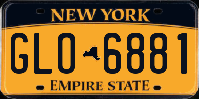 NY license plate GLO6881