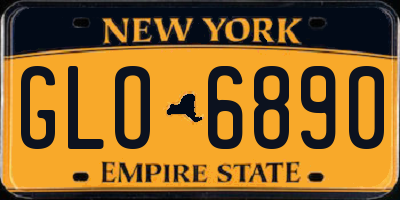 NY license plate GLO6890