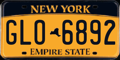 NY license plate GLO6892