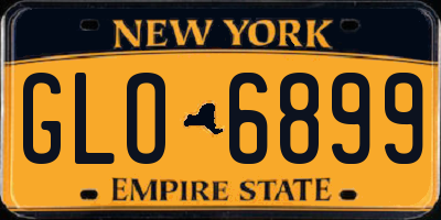 NY license plate GLO6899