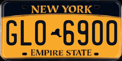 NY license plate GLO6900