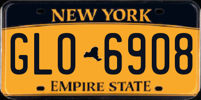 NY license plate GLO6908